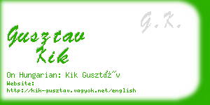 gusztav kik business card